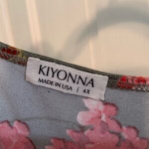 Kiyonna Sage Garden Print Top - Plus Size 4X